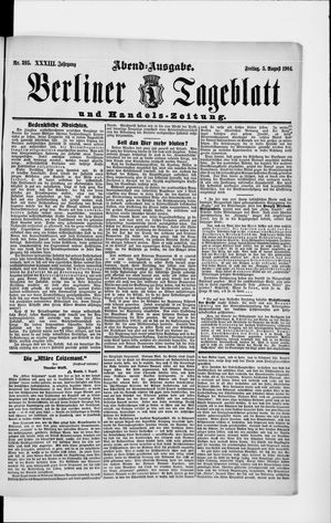 Berliner Tageblatt und Handels-Zeitung vom 05.08.1904