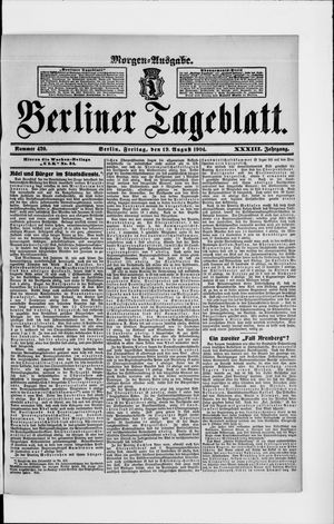 Berliner Tageblatt und Handels-Zeitung vom 19.08.1904