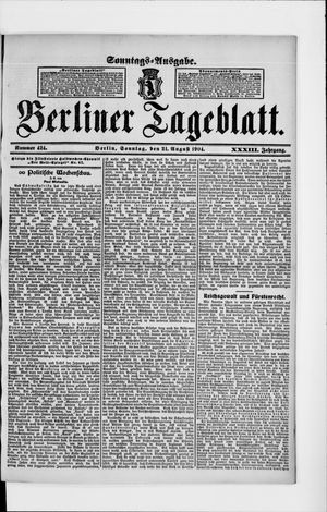 Berliner Tageblatt und Handels-Zeitung vom 21.08.1904