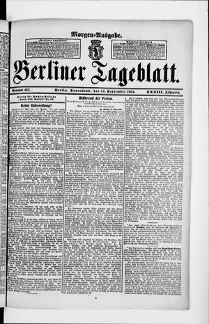 Berliner Tageblatt und Handels-Zeitung vom 24.09.1904