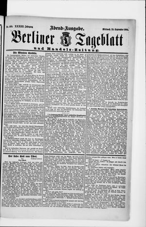 Berliner Tageblatt und Handels-Zeitung vom 28.09.1904