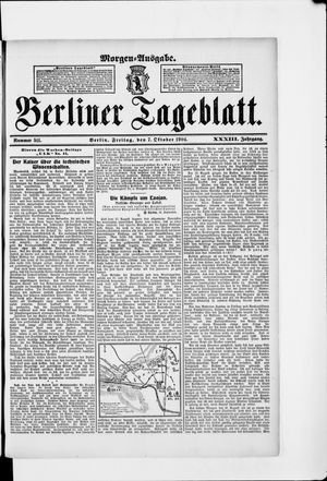 Berliner Tageblatt und Handels-Zeitung vom 07.10.1904