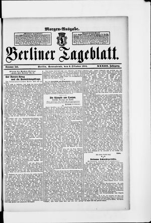 Berliner Tageblatt und Handels-Zeitung vom 08.10.1904