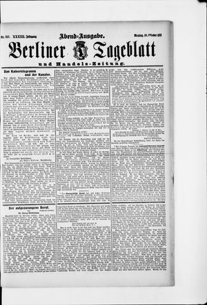 Berliner Tageblatt und Handels-Zeitung vom 10.10.1904