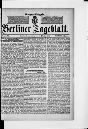Berliner Tageblatt und Handels-Zeitung vom 13.10.1904