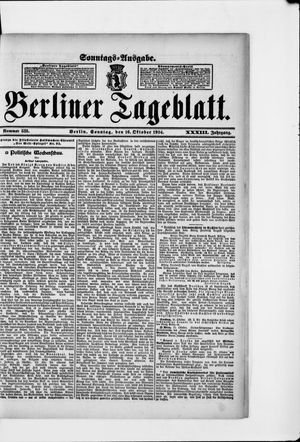 Berliner Tageblatt und Handels-Zeitung vom 16.10.1904