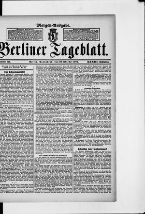 Berliner Tageblatt und Handels-Zeitung vom 29.10.1904