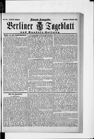 Berliner Tageblatt und Handels-Zeitung vom 08.11.1904