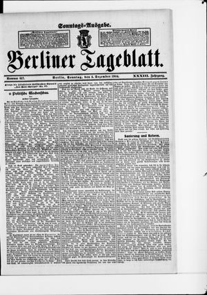 Berliner Tageblatt und Handels-Zeitung on Dec 4, 1904