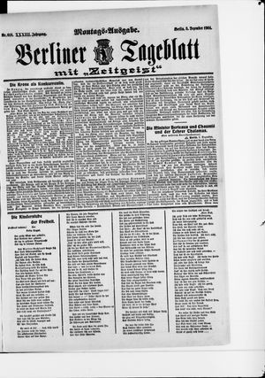 Berliner Tageblatt und Handels-Zeitung vom 05.12.1904