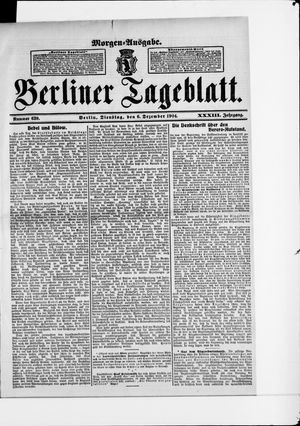 Berliner Tageblatt und Handels-Zeitung vom 06.12.1904