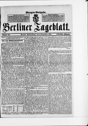 Berliner Tageblatt und Handels-Zeitung vom 08.12.1904
