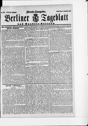 Berliner Tageblatt und Handels-Zeitung vom 08.12.1904