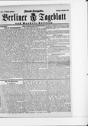 Berliner Tageblatt und Handels-Zeitung vom 09.12.1904