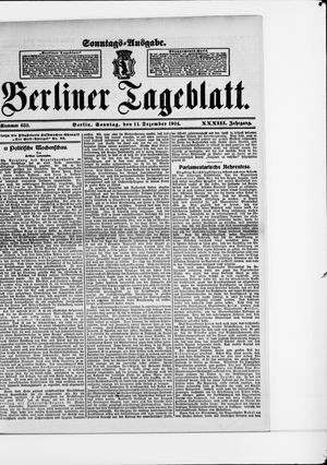 Berliner Tageblatt und Handels-Zeitung vom 11.12.1904