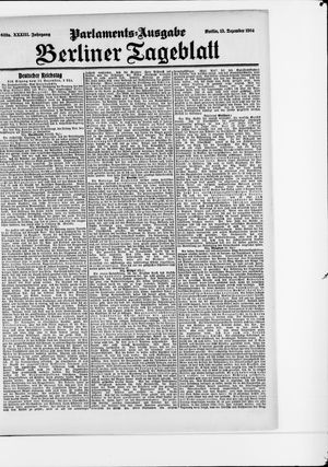 Berliner Tageblatt und Handels-Zeitung on Dec 13, 1904