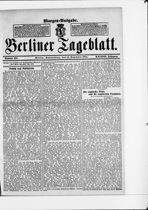 Berliner Tageblatt und Handels-Zeitung vom 15.12.1904