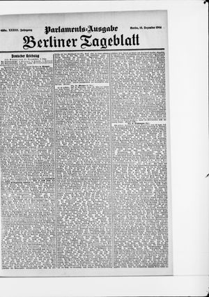 Berliner Tageblatt und Handels-Zeitung vom 16.12.1904
