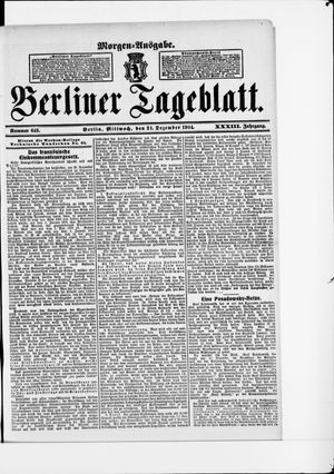 Berliner Tageblatt und Handels-Zeitung on Dec 21, 1904