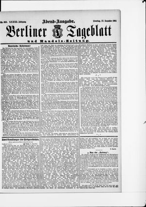 Berliner Tageblatt und Handels-Zeitung vom 27.12.1904