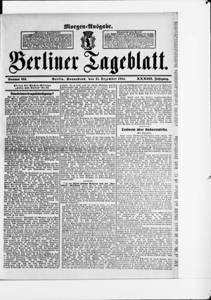 Berliner Tageblatt und Handels-Zeitung vom 31.12.1904