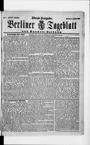 Berliner Tageblatt und Handels-Zeitung vom 03.01.1905