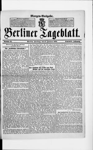 Berliner Tageblatt und Handels-Zeitung vom 06.01.1905