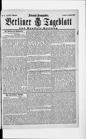 Berliner Tageblatt und Handels-Zeitung vom 06.01.1905