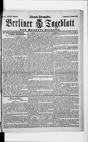 Berliner Tageblatt und Handels-Zeitung on Jan 7, 1905