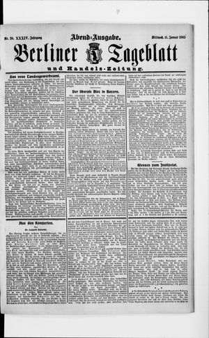 Berliner Tageblatt und Handels-Zeitung vom 11.01.1905