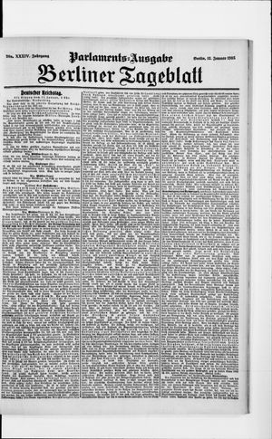 Berliner Tageblatt und Handels-Zeitung vom 12.01.1905