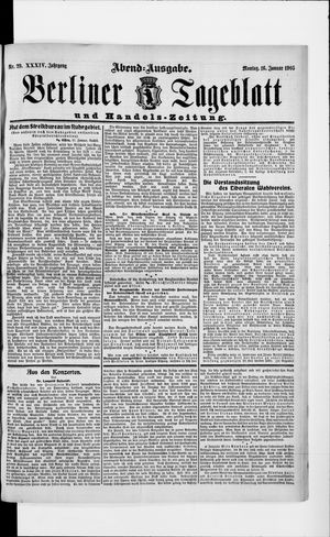Berliner Tageblatt und Handels-Zeitung vom 16.01.1905