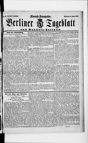 Berliner Tageblatt und Handels-Zeitung vom 18.01.1905