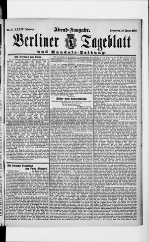 Berliner Tageblatt und Handels-Zeitung vom 19.01.1905