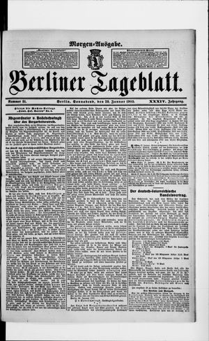 Berliner Tageblatt und Handels-Zeitung vom 28.01.1905