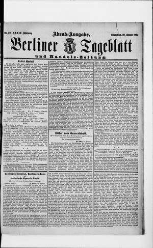 Berliner Tageblatt und Handels-Zeitung vom 28.01.1905