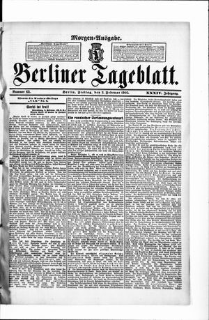 Berliner Tageblatt und Handels-Zeitung vom 03.02.1905