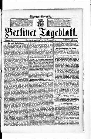 Berliner Tageblatt und Handels-Zeitung vom 07.02.1905