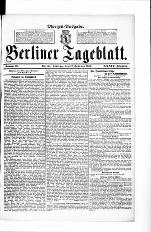 Berliner Tageblatt und Handels-Zeitung vom 17.02.1905