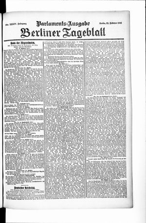 Berliner Tageblatt und Handels-Zeitung on Feb 23, 1905