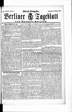Berliner Tageblatt und Handels-Zeitung on Feb 23, 1905
