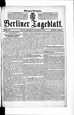 Berliner Tageblatt und Handels-Zeitung vom 24.02.1905