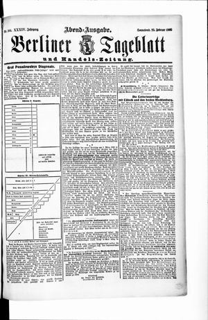 Berliner Tageblatt und Handels-Zeitung vom 25.02.1905