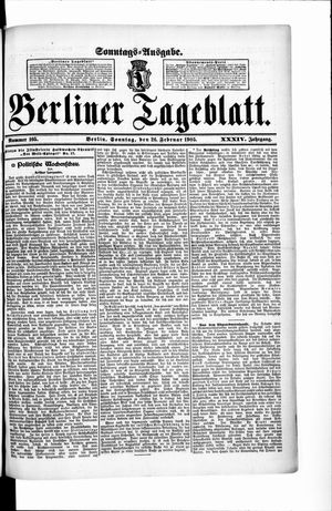 Berliner Tageblatt und Handels-Zeitung vom 26.02.1905