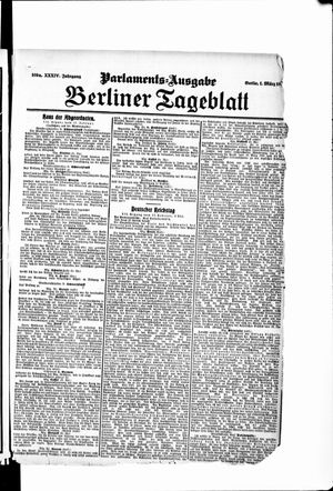 Berliner Tageblatt und Handels-Zeitung vom 01.03.1905