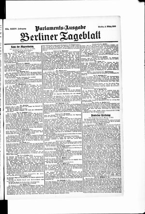 Berliner Tageblatt und Handels-Zeitung vom 04.03.1905