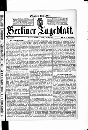 Berliner Tageblatt und Handels-Zeitung vom 07.03.1905