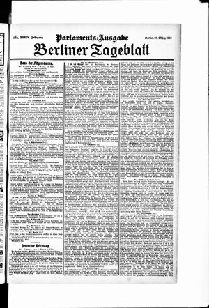 Berliner Tageblatt und Handels-Zeitung vom 10.03.1905