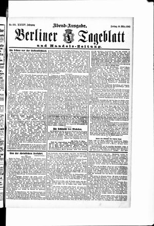 Berliner Tageblatt und Handels-Zeitung vom 10.03.1905