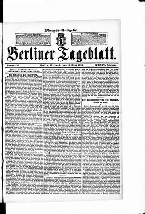 Berliner Tageblatt und Handels-Zeitung vom 15.03.1905